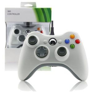 Joystick Mando Control Con Cable Xbox 360 Compatible Blanco - Imagen 1