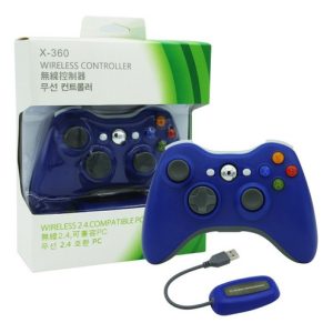 Joystick Inalambrico Xbox 360 Con Receptor Usb De Pc Azul - Imagen 1