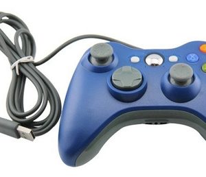 Joystick Mando Control Con Cable Xbox 360 Compatible Azul - Imagen 3