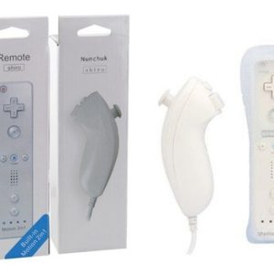 Control Wii Joystick Wiimote Mando + Motion Nunchuck Blanco - Imagen 1