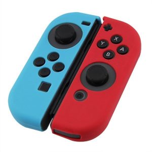 Funda Protector Silicona Joy Con Nintendo Switch Azul Y Rojo - Imagen 3