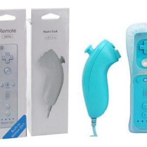 Control Wii Joystick Wiimote Mando + Motion Nunchuck turquesa - Imagen 1