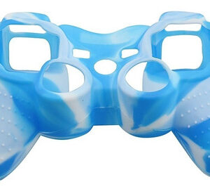 Funda Protector Silicona Joystick Mando Ps3 Celeste CamufladO - Imagen 1