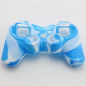 Funda Protector Silicona Joystick Mando Ps3 Celeste CamufladO - Imagen 3