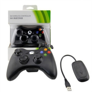 Joystick Inalambrico Xbox 360 Con Receptor Usb De Pc Negro - Imagen 1