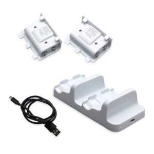 Base De Carga + 2 Baterias Joystick Xbox One S Slim Blanca - Imagen 3