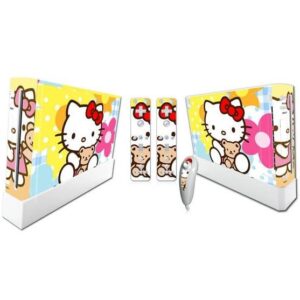 Vinilo Skin Adhesivo Pegotin Nintendo Wii Hello Kitty - Imagen 1