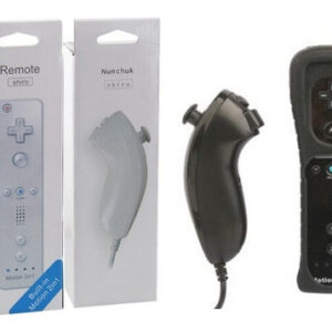 Control Wii Joystick Wiimote Mando + Motion Nunchuck Negro - Imagen 1