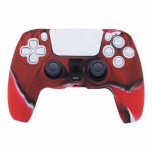 Funda Protector De Silicona Para Joystick Ps5 Camuflado Rojo - Imagen 4