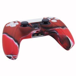 Funda Protector De Silicona Para Joystick Ps5 Camuflado Rojo - Imagen 5