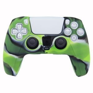 Funda Protector De Silicona Para Joystick Ps5 Camuflado Verde - Imagen 2